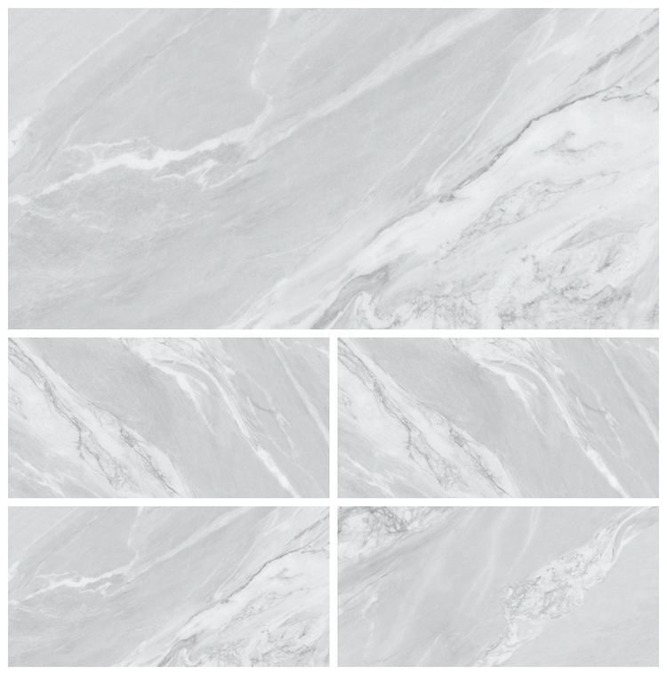 Interior Wall Occasion Polished Porcelain Grey Marble Floor Tiles 60x120 Modern Style