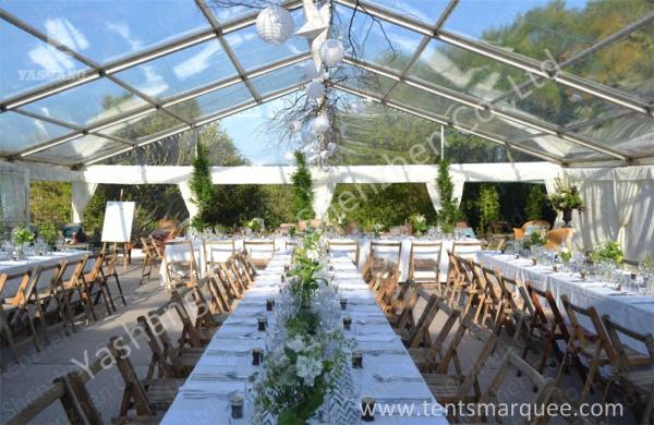 Wine Party Clear Top Tent Structure Aluminum Alloy Frame , clear roof tent