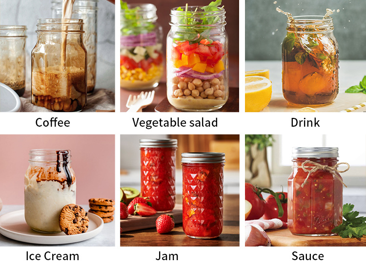 Top Quality 150ml 200ml 250ml 380ml 500ml 5oz 6oz Glass Pickle Jar with Lids