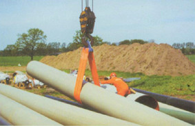 Synthetic web slings for oil pipeline , safety factor 7:1 , According to EN11492