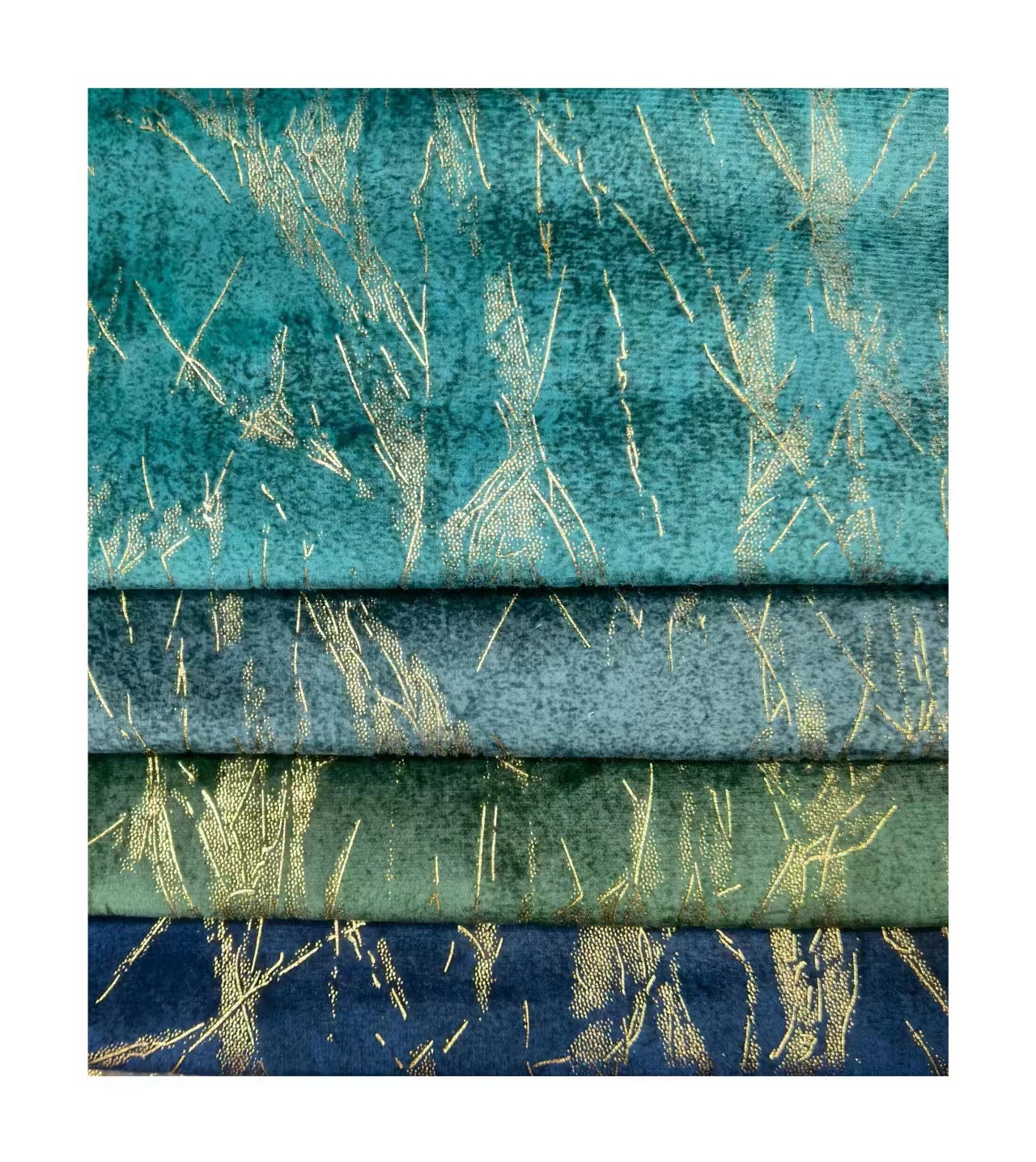 100% Polyester Soft Knitted Fabric Holland Velvet Print With Embossed Style