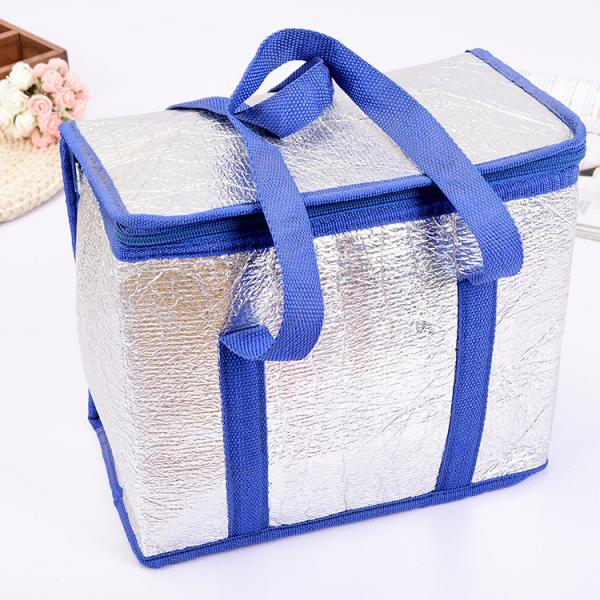 wholesale portable large aluminium foil cooler bag reusable lunch insulated