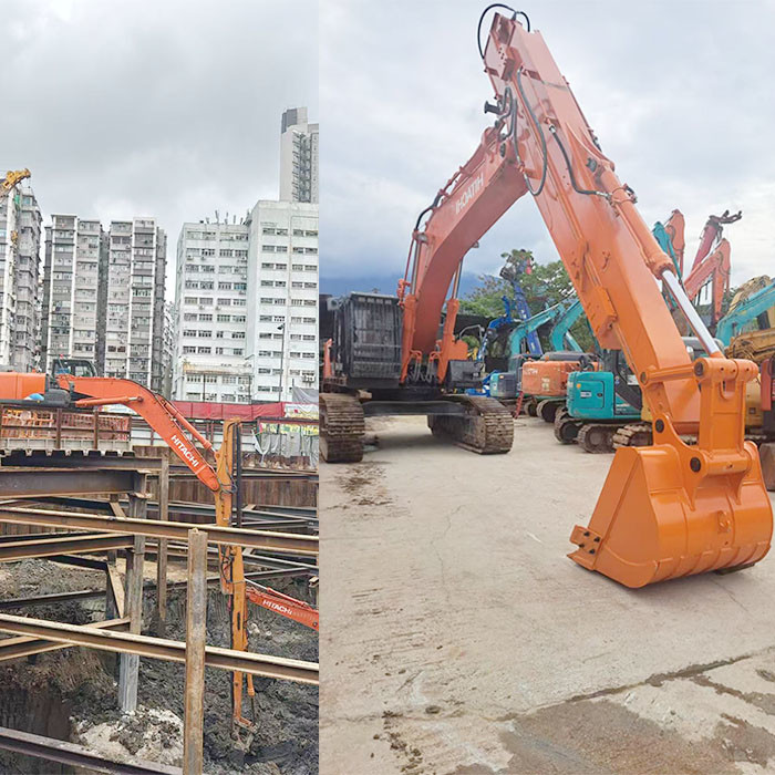 10M 12M Excavator Section Telescopic Arm With Cylinder Long Reach