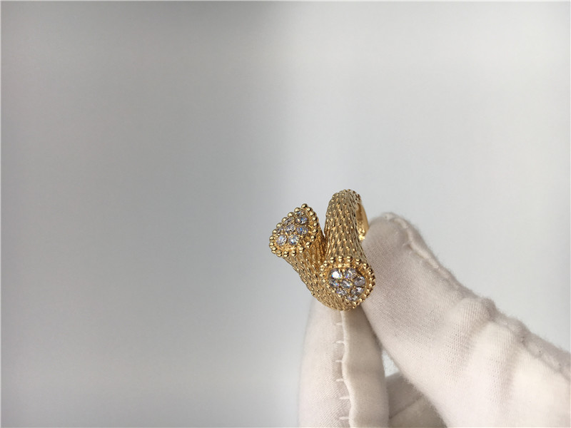 0.66 Carats Small Diamond Ring , Women's 18K Yellow Gold Engagement Rings