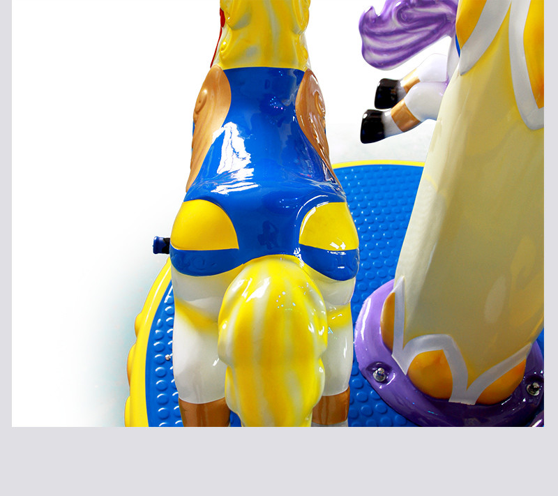 Kids Arcade Horse Racing Game Machine / Baby Toys Coin Operated Carousel Kiddie Rides