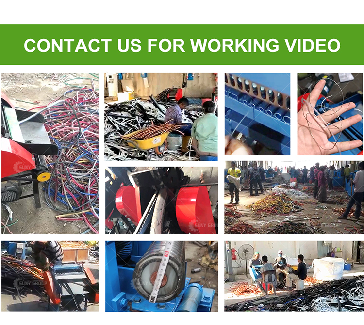Customized Voltage Waste Communication Cable Stripping Machine 53*43*85cm Scrap Cable