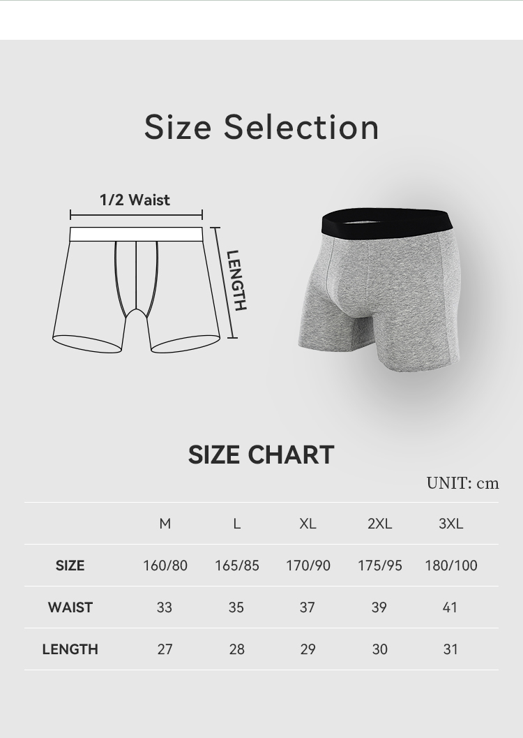 Knitted Men Boxer Shorts Breathable Soft Boxers Male Cotton Underwear