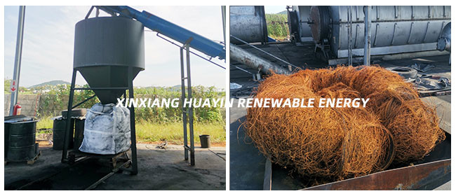 Electric Heating Pyrolysis Tyre Recycling Plant Huayin 10 Ton