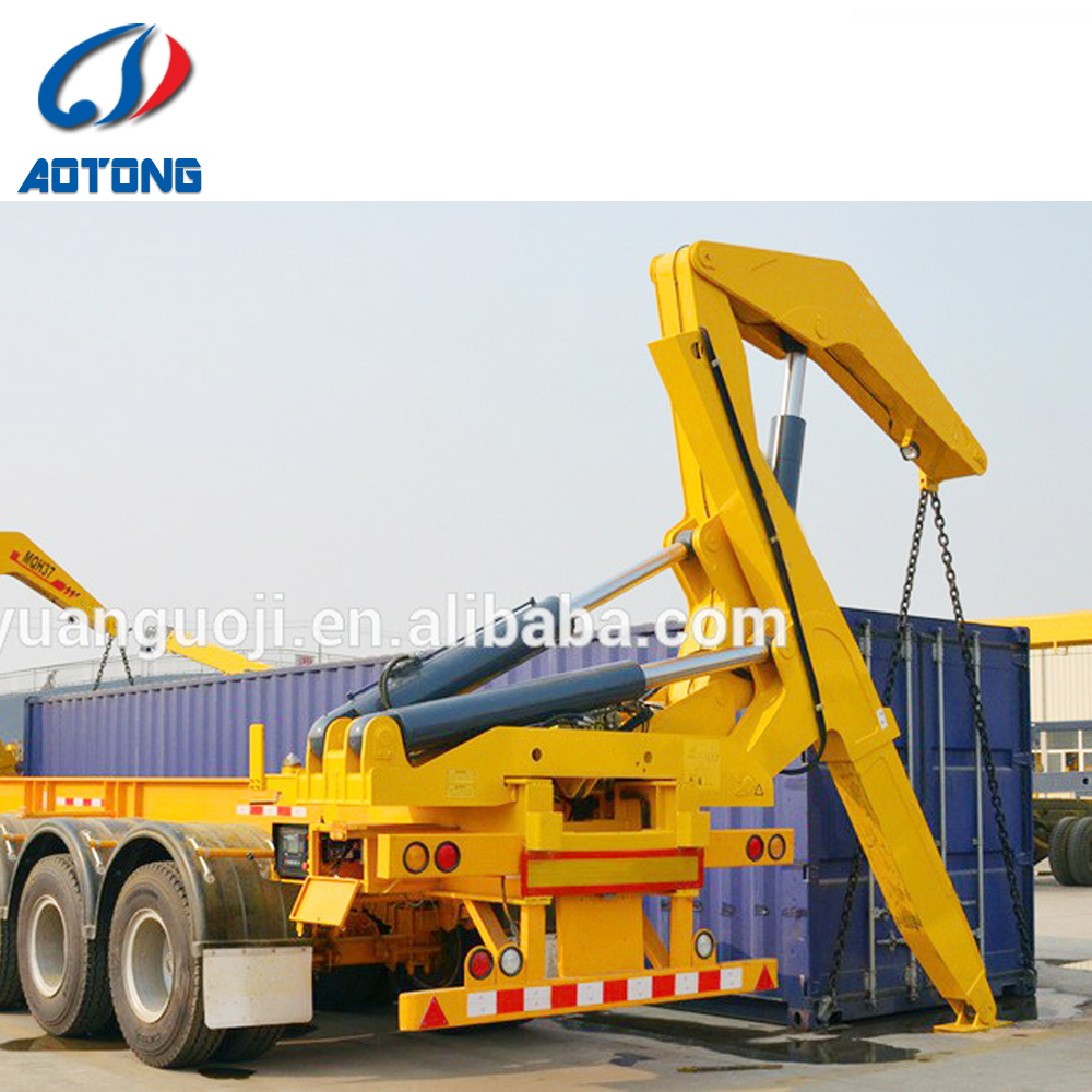 37tons 40ft Container Self Side Loader Side Lifting Container Semi Trailer with Hydraulic Crane