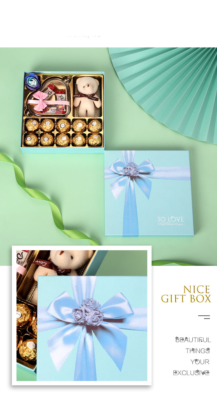 Custom Chocolate Gift Box with Inset Birthday Wedding CDandy Cookie Paper Packaging