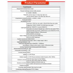 Precision Liquid Level Transmitter for Corrosive Liquids in Range 0.5-100m from
