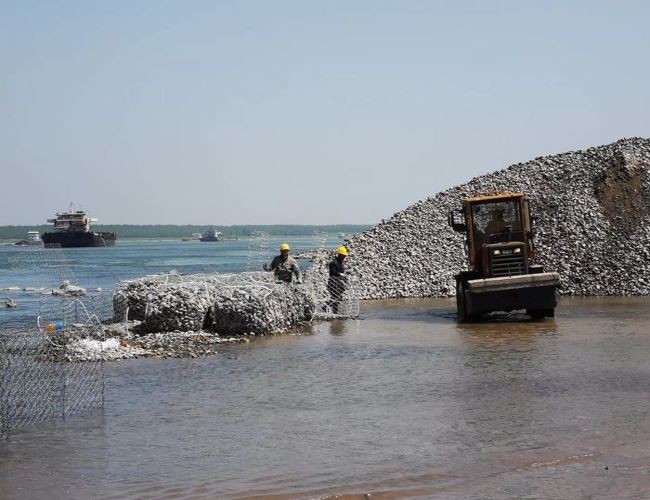 Plastic Coated 10x12cm BWG17 Gabion Wall Mesh