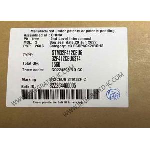China STM32F412CEU6 Microcontroller MCU 100MHz 32Bit Microcontroller IC UFQFPN48 Embedded MCU on sale China STM32F412CEU6 Microcontroller MCU 100MHz 32Bit Microcontroller IC UFQFPN48 Embedded MCU on sale