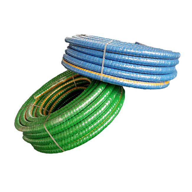 Green / Blue Color UHMWPE Chemical Hose With Helix Wire Heat Resistance