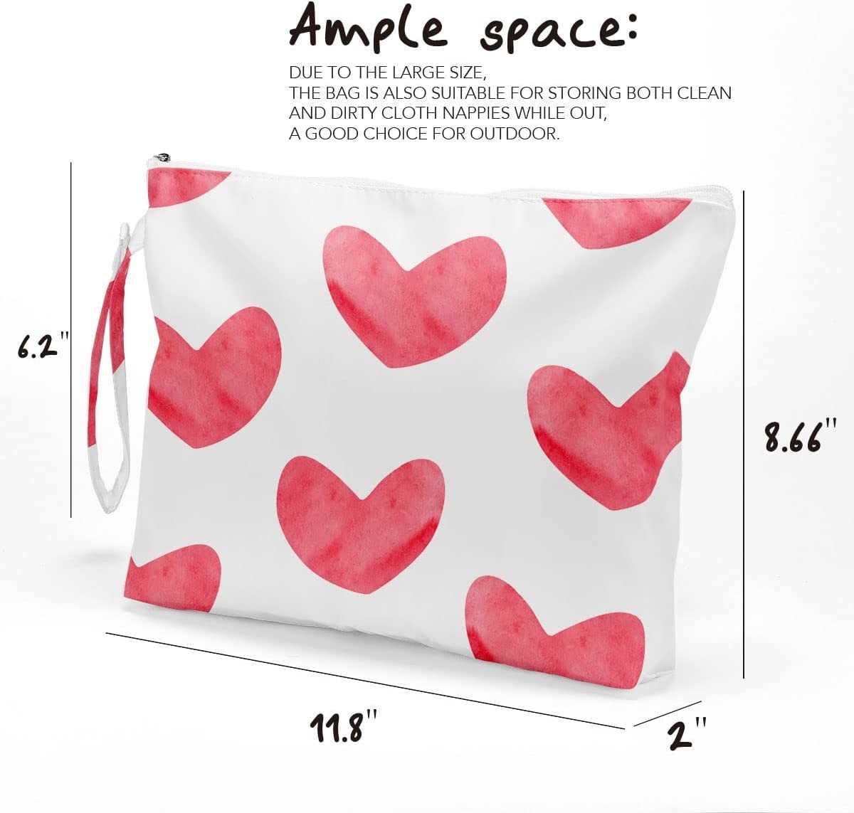 Waterproof Large Capacity Travel Cosmetic Bag Zipper Pouch For Women