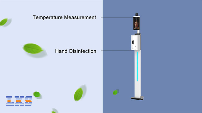 FCC CCC Touch Free Hand Sanitizer Dispenser Temperature Kiosk