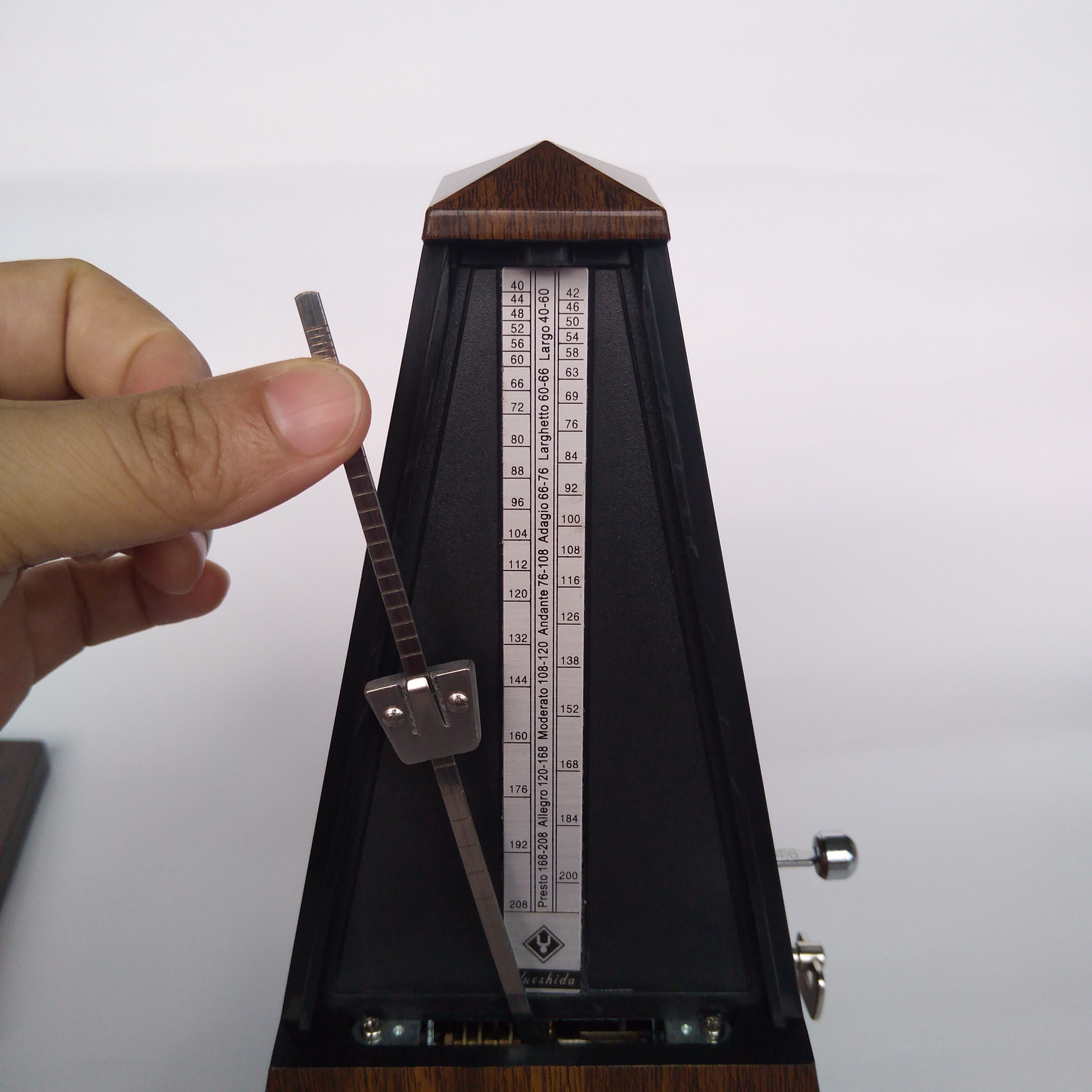 OEM classic scale board piano guitar violin practice rhythm mechanical metronome Black White Pink Red Tranparent Wood