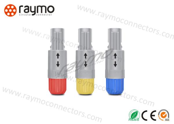 4 Pin Male Cable Connector , Circular Push Pull Connectors Provide Secure