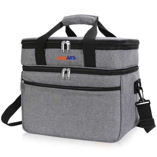 Felt Insulated 6 Can Cooler 23L Capacity Front Zipper Pocket For Outdoor