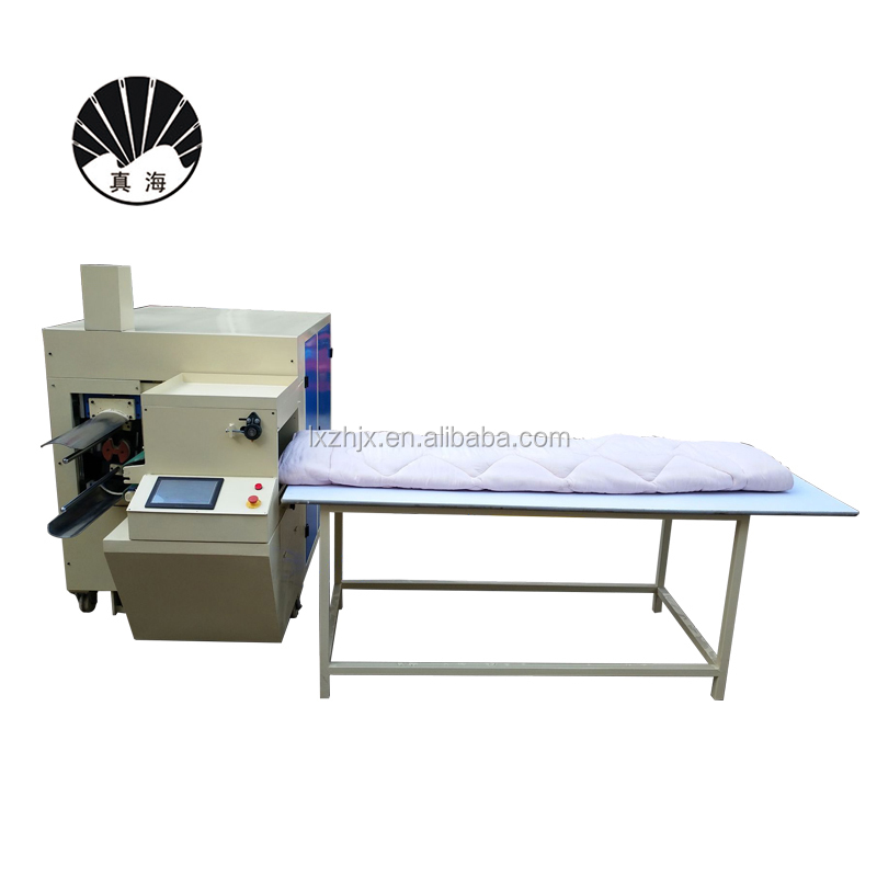 Pillow topper mattress rolling packing machine