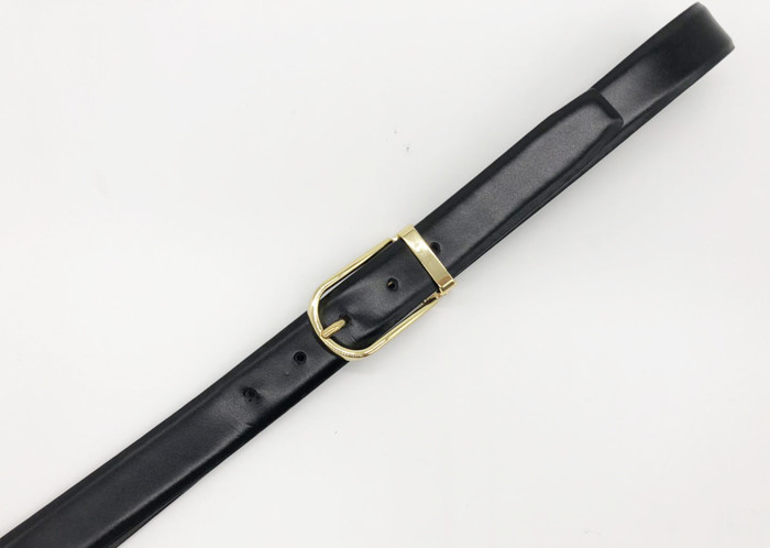 Gold Buckle 3.0CM Womens Genuine Leather Belt For Pants