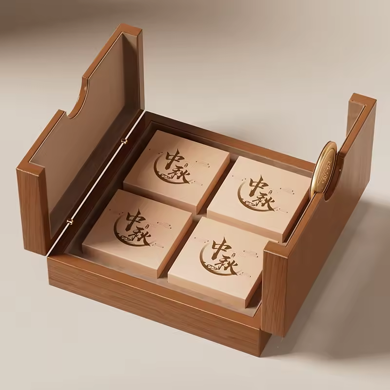 Customized high quality luxury wooden food gift box storage box product display box