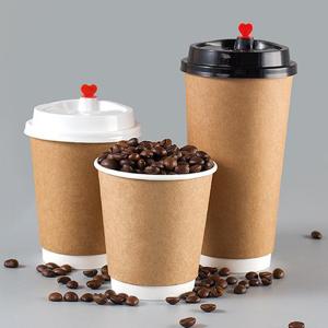 China Personalized Design Double Wall Paper Cups 80mm diameter With Lids Hot Drinks on sale