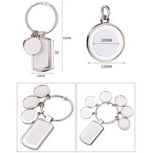 Custom Promotional Gift Keychain Blank Design Sublimation Charms Set Keychains