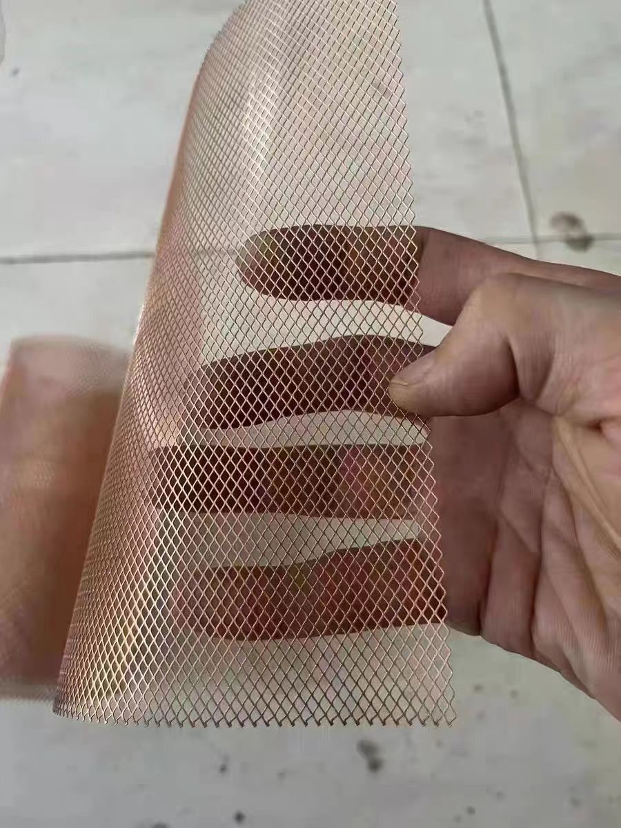 Diamond Shape Copper Expanded Metal Sheet Small Hole Standard
