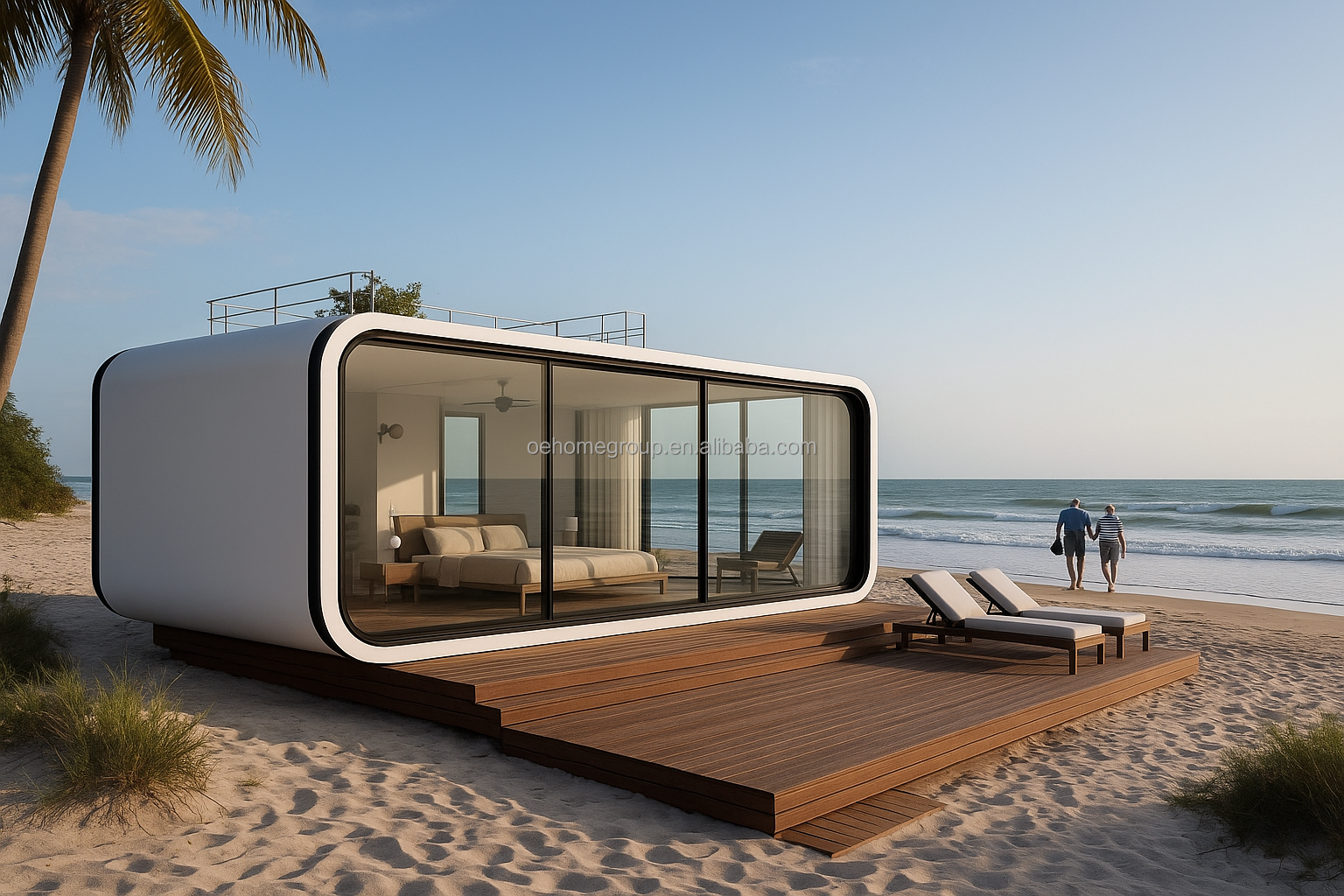 Modern 20FT/40FT Steel Prefab Pod Contemporary Prefabricated House Living Room Bedroom Mobile Container Space Capsule