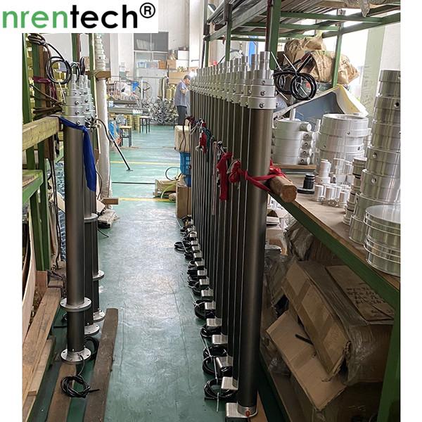 3.5m pneumatic telescopic mast inside wires for mobile light tower, fire truck