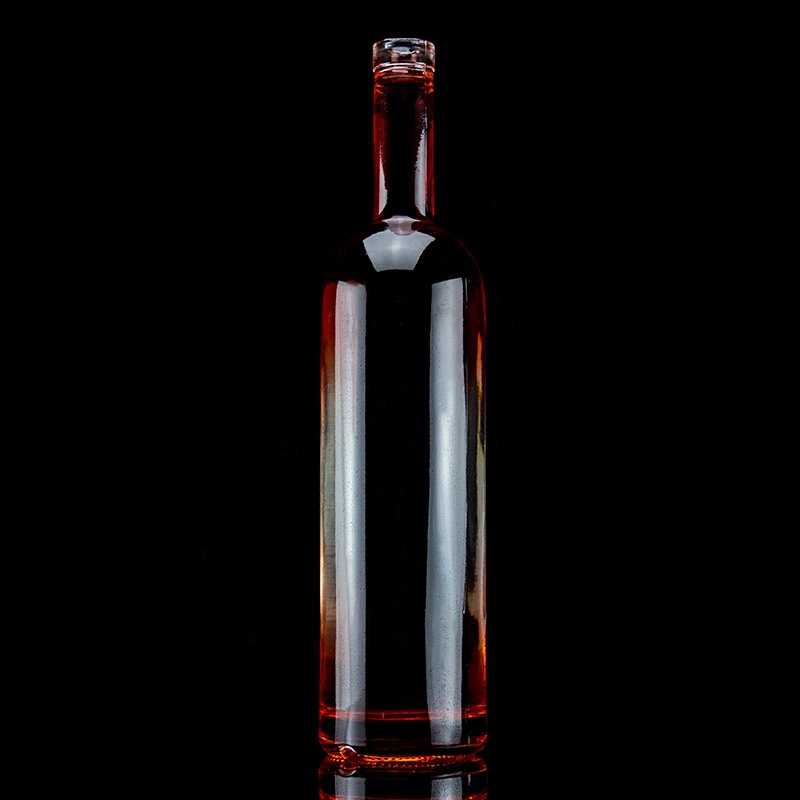 Exquisite Design Vodka Liquor Bottle Clear or Customized 750ml Glass Bottle with Cork