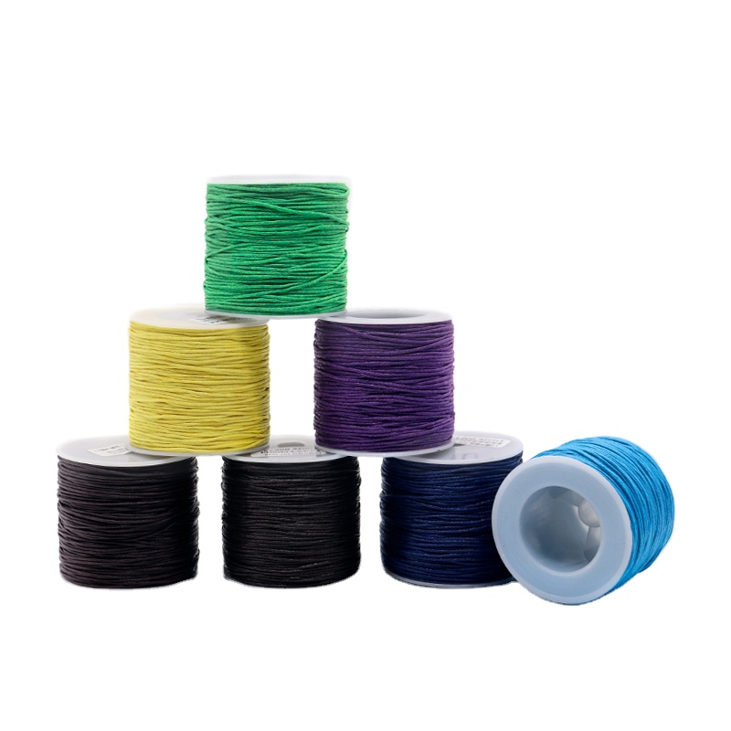 1mm Cotton Braided Yarn Count Colorful Wax Thread for Universal Hand Knitting Jewelry