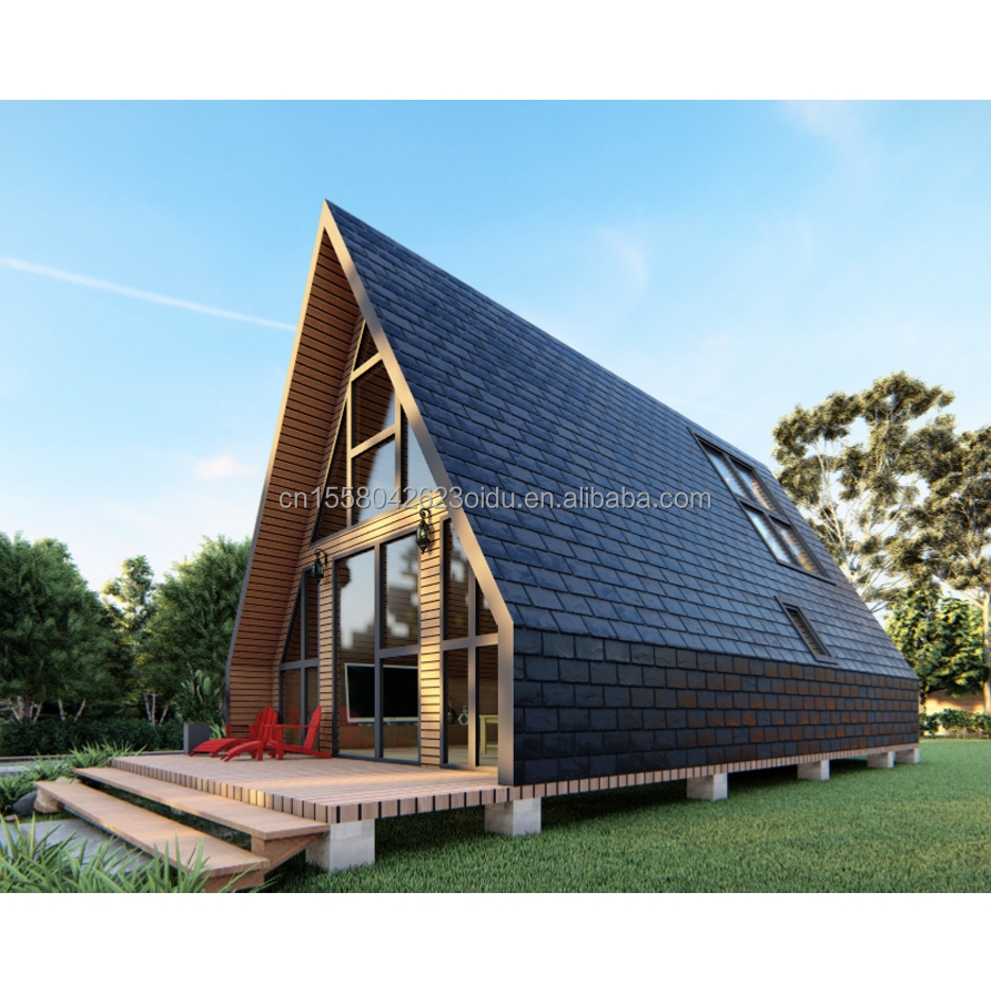 EU Bathroom Living Room Wooden Triangle Container with Sandwich Panel Door and Galvanized Steel Square Tubes Structure