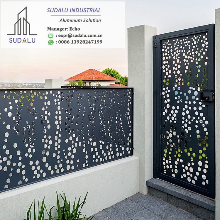 SUDALU Laser Cut PVDF Coating Aluminum Exterior Villa Fence Handrail Decoration Panel