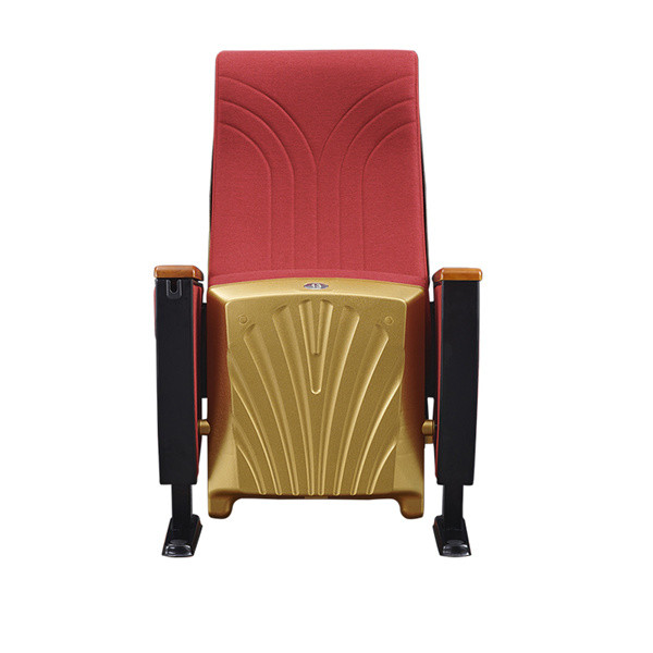 Gold Cover Back ISO14001 Certified Folding Auditorium Chairs Standard Size