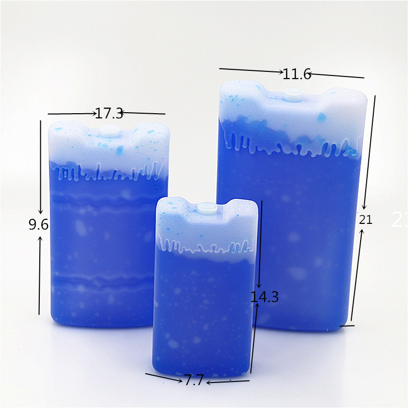 HDPE Large Reusable Cooler Ice Packs blue Gel Ice Block Food With Handle
