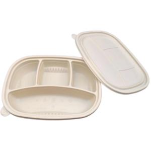 4 Compartment Disposable Container Rectangular Take Away Box 1250ML 1100ML