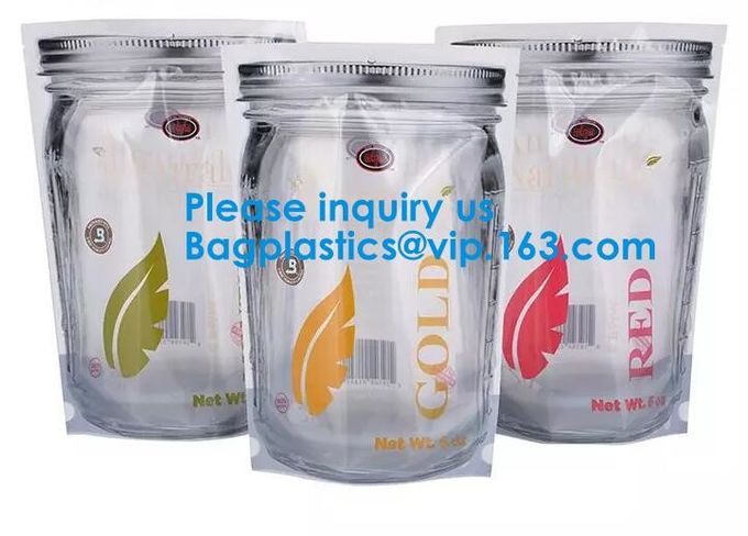 Recycled Eco Friendly Corn Starch k Stand Up Food Packaging 100% Compostable Biodegradable Plastic Pouch Bag
