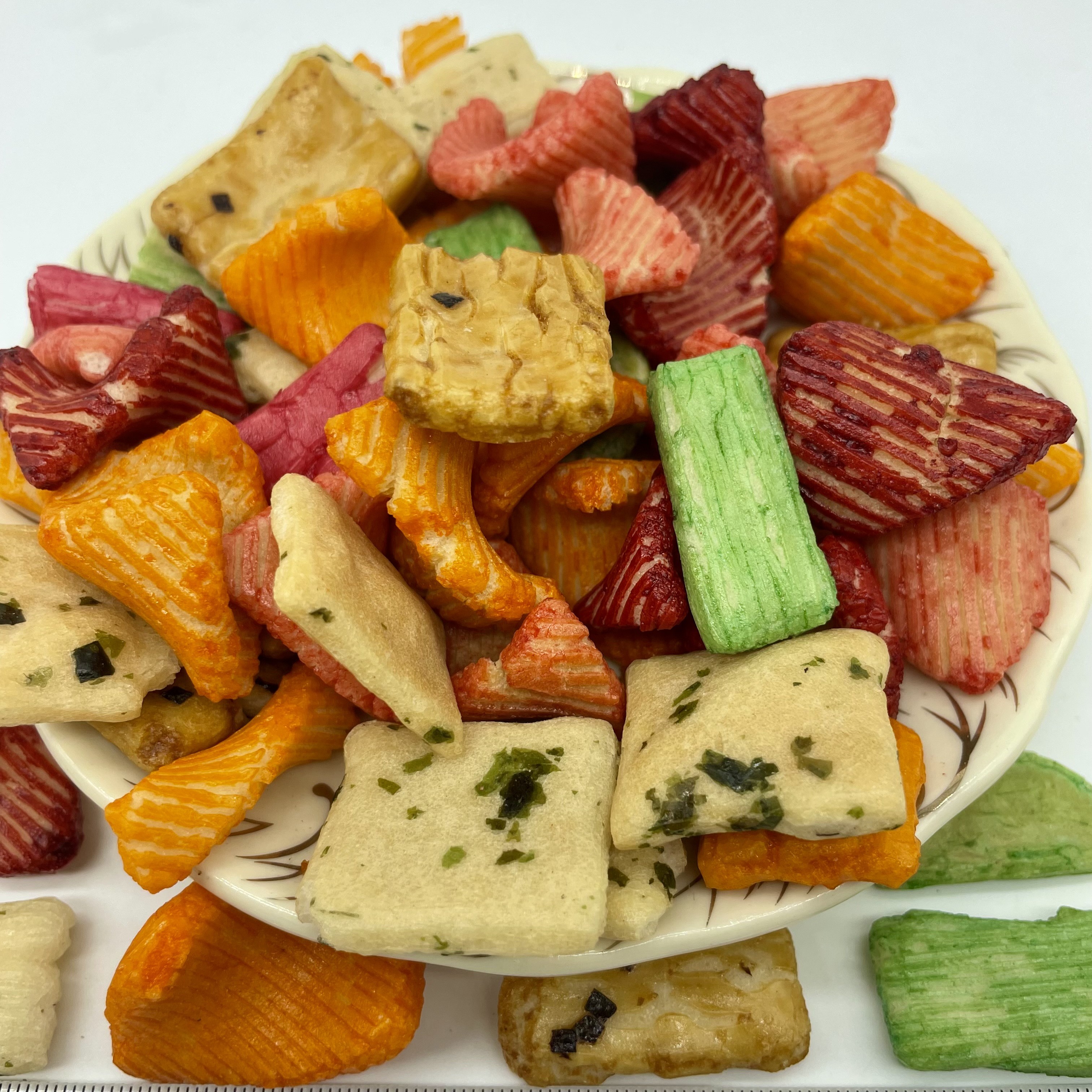 Semi Soft Crunchy 12 Month Shelf Life Rice Crackers Gluten Free Baked Snack