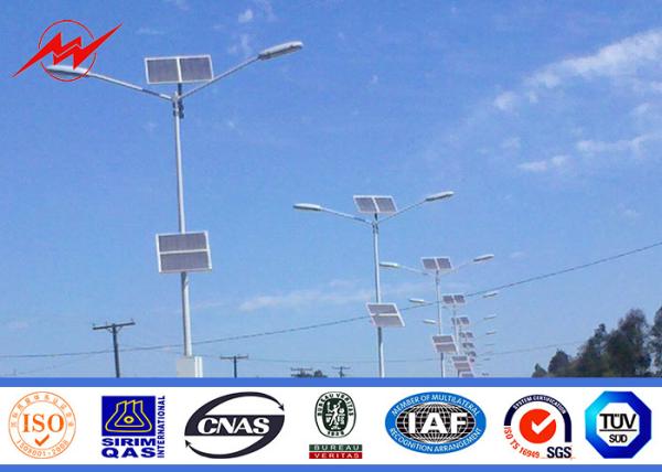 15m Galvanized High Mast Conical Street Light Pole Outdoor Ip 68 Black Surface