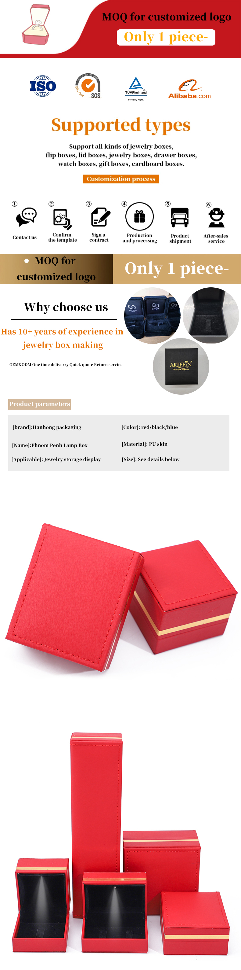 Newest Style Han Hong Bracelet Light Deluxe with Gray Earrings and Red Jewelry Box