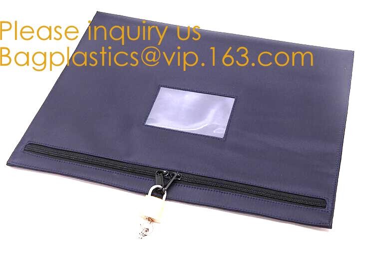 Locking Bank Bag Canvas with Hard Handles Black,Promotional Customized Nylon Money Pouch Bank Bags Secure Deposit Utilit