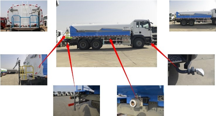 10 Wheels 6x4 336HP High Power Used Water Tank Lorry
