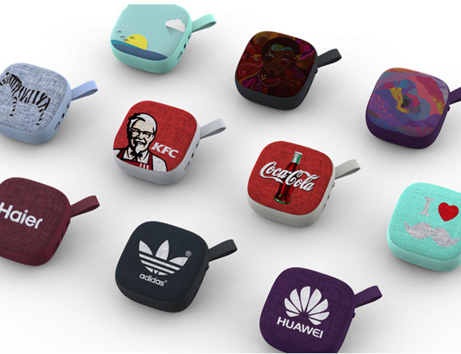 Promotional fabric mini portable Bluetooth speaker BK 4.2 + EDR