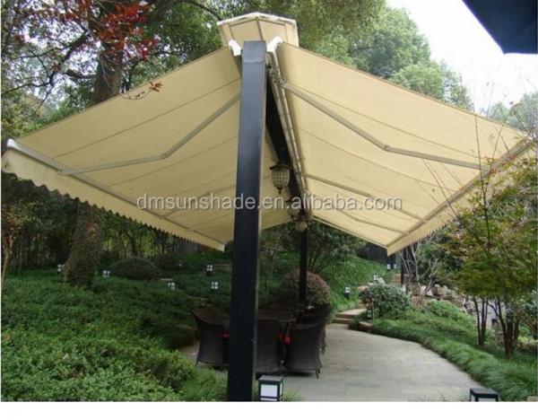 Open Air Double Sided Awning Independent Garden Restaurant Retractable Awning