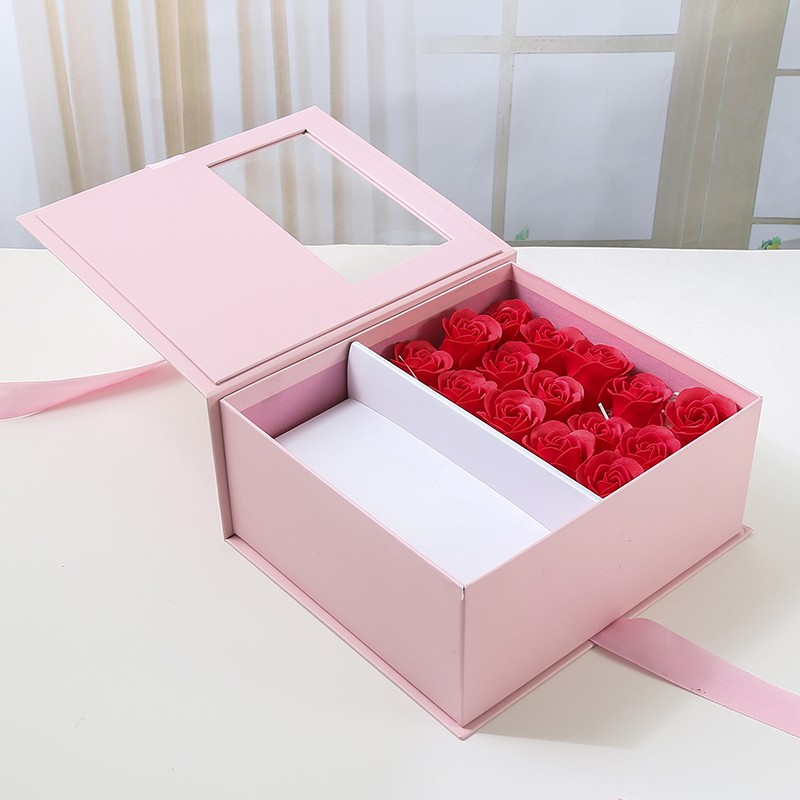 Handmade Luxury Square Flower Gift Box Custom Order Accepted for Soap Paper Packaging