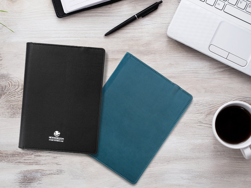 Business Gifts Custom Logo Pu Leather Cover 15W Fast Charging Wireless Phone Charger And Notebook