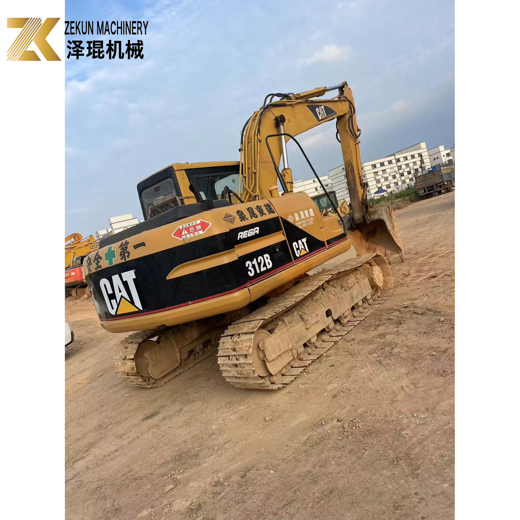 2000 Year Cat 312B Used Crawler Excavator 12Ton 63KW Second Hand Excavator