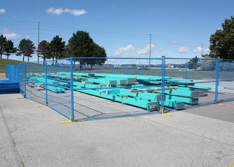 Heavy Duty 5mm 50x100mm Temporary Site Fencing Outdoor Construction With Top Clips